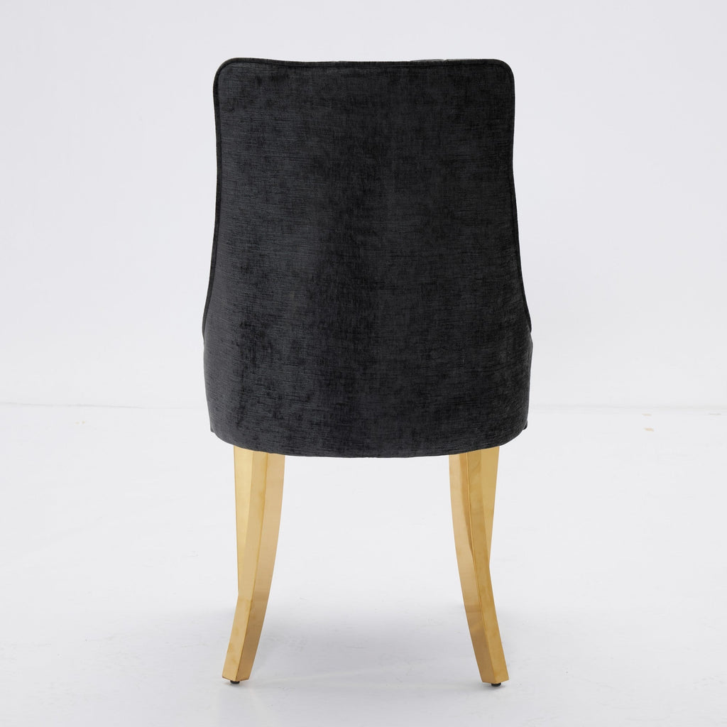 Rayon Cloth Flocking Chenille Dining Chairs (Set of 2 )