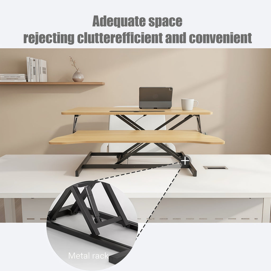 32 Inch Desk Converter Height Adjustable Sit to Stand Rise