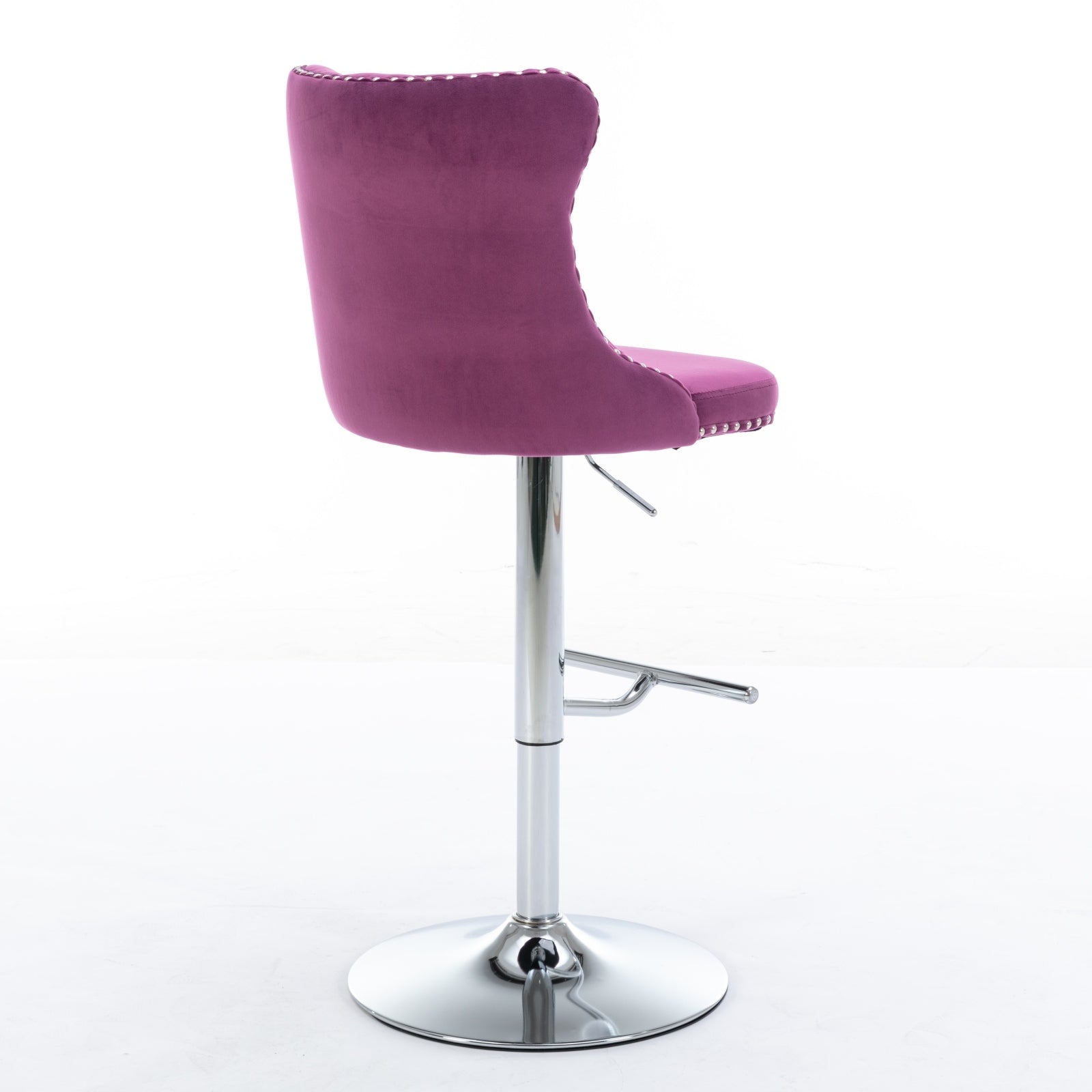 25-33 Inch Modern Velvet Swivel Barstools (Set of 2)