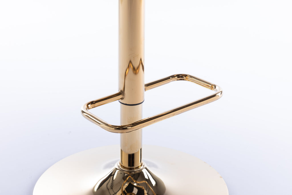 Swivel Height Adjustable Mechanical Lifting Velvet Bar Stools (Set of 2)
