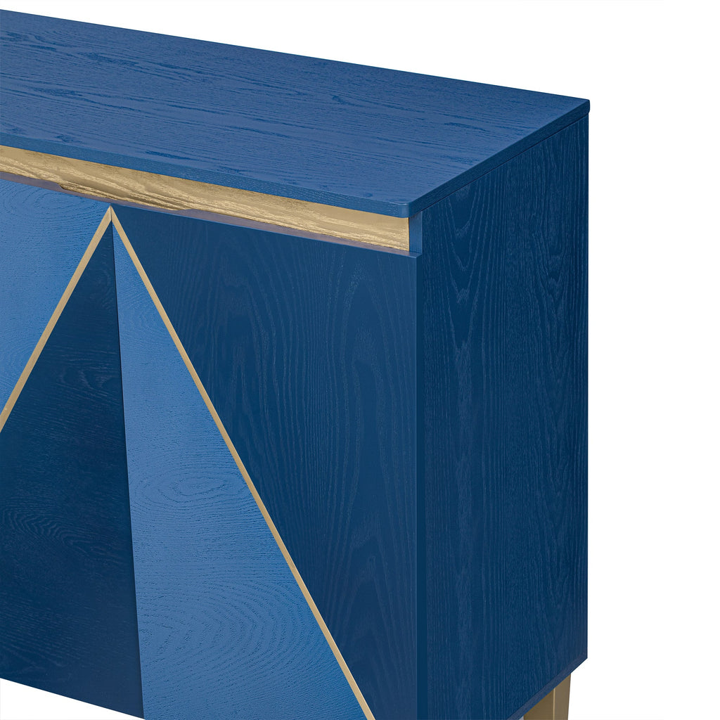 60' Retro Sideboard Cabinet with Adjustable Shelves