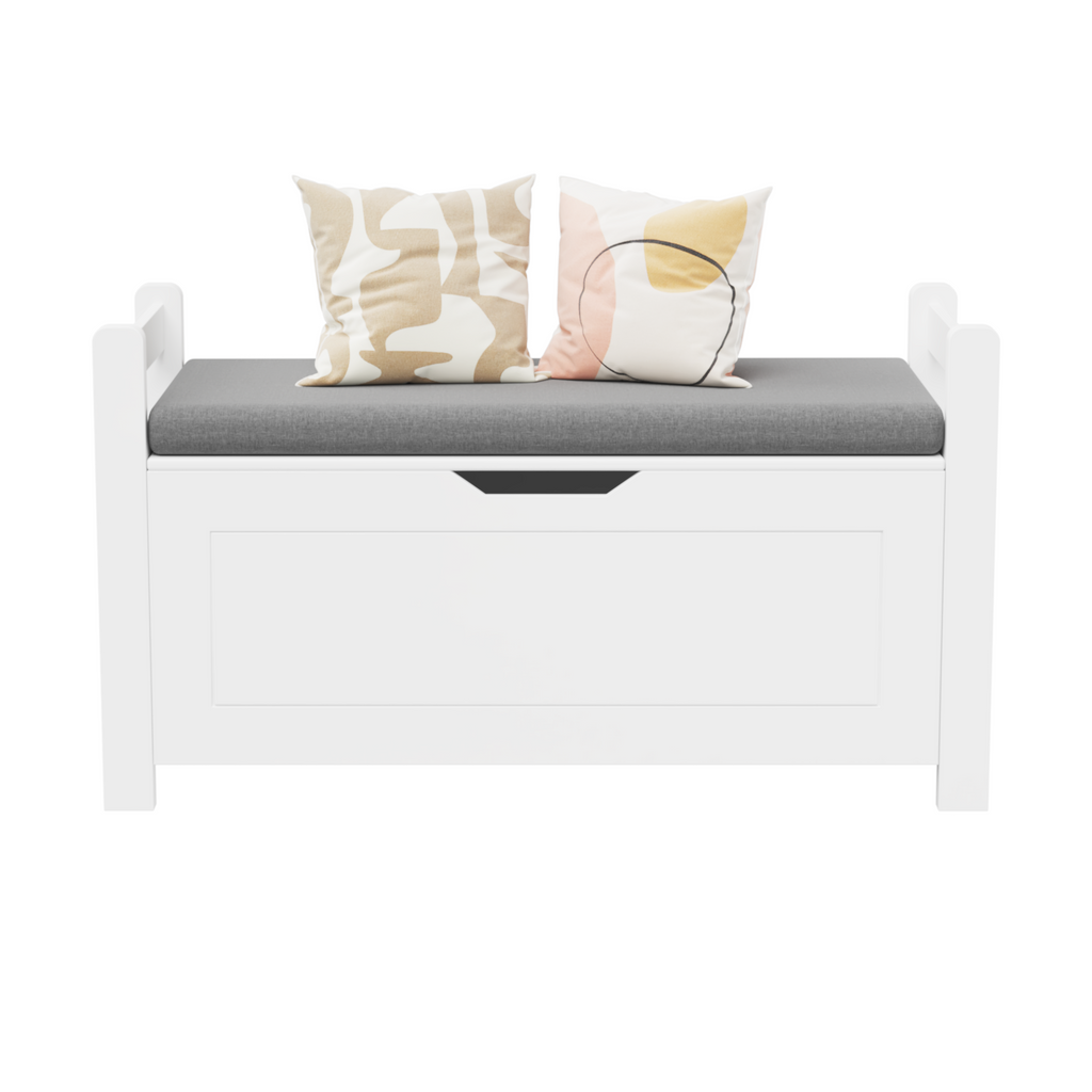 Kids Toy Box Chest Large Storage Cabinet with Cushion Seat