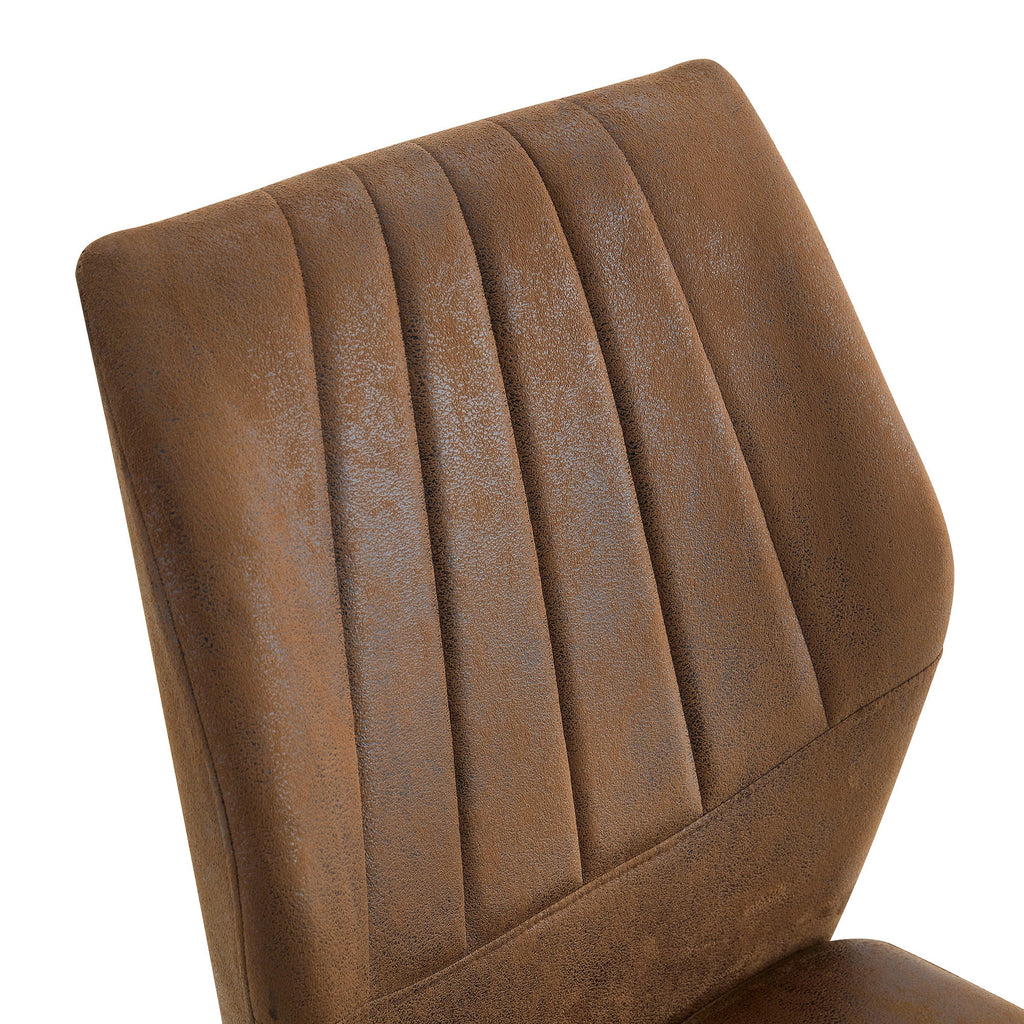 Brown Black Dining Chairs with Shell (Set of 4)