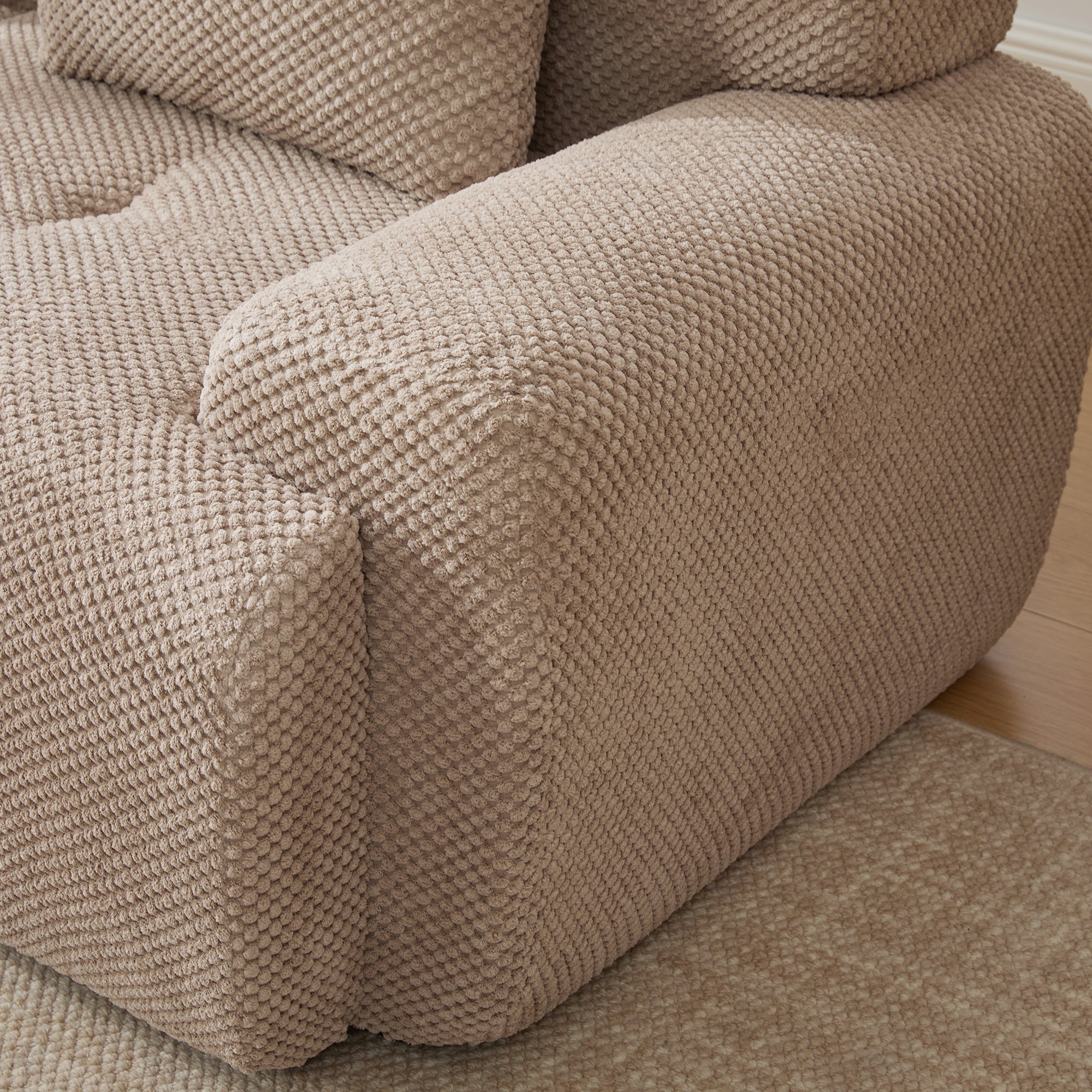 Oversized Boneless Convertible Cloud Couch with Movable Ottoman