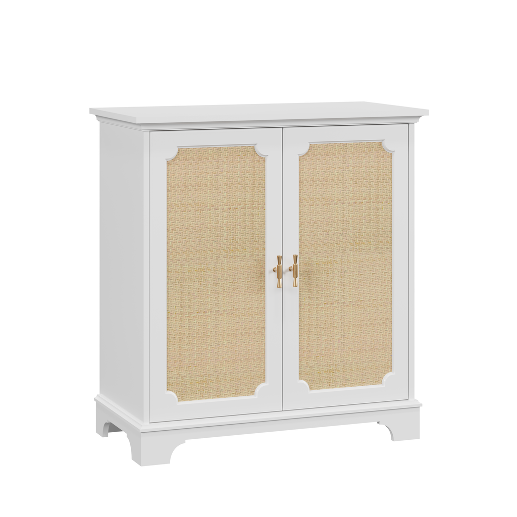 Rattan Decorated Sideboard Buffet Storage