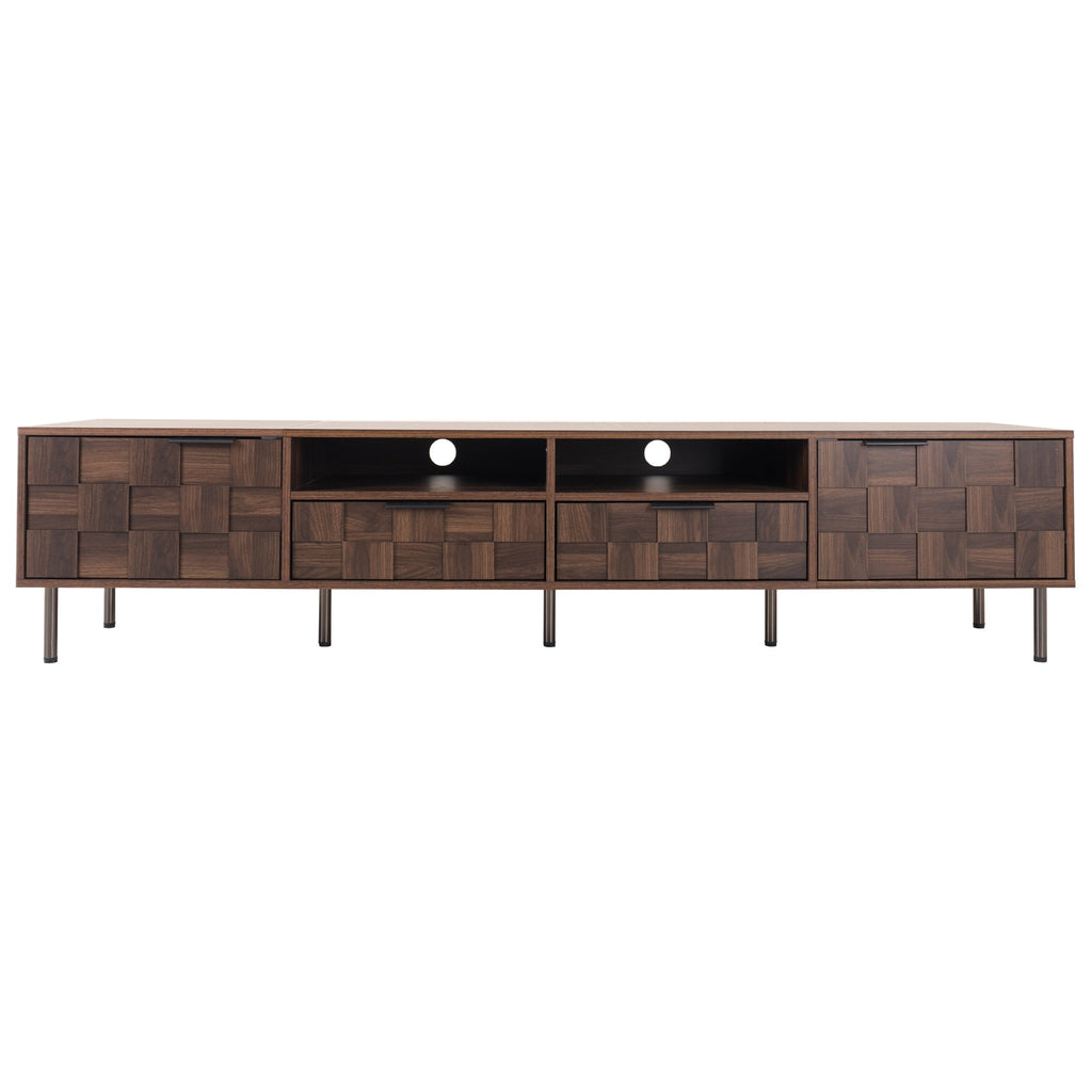 Mid Century TV Stand with 2 Drawers