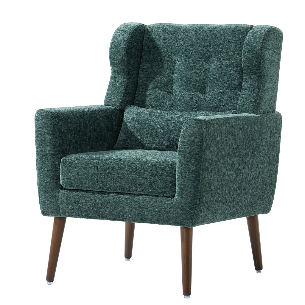 Mid-Century Chenille Accent Chair – Comfy Reading Chair with Lounge Style