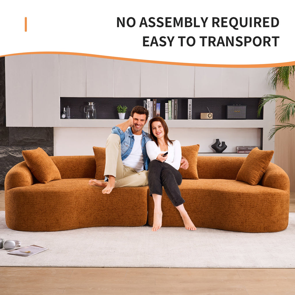 30D High-Density Sponge Sectional Couch for Living Room