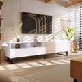 Modern TV Stand for 80'' TV with Double Storage Space