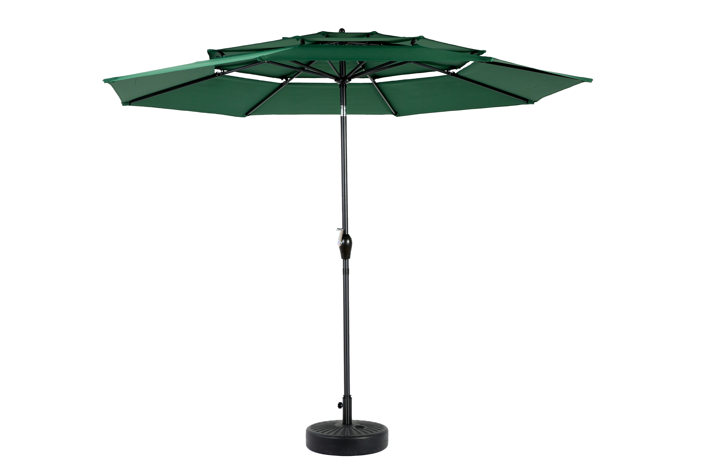 10ft 3-Tier Aluminium Patio Umbrella with Auto-Tilt (No Base)