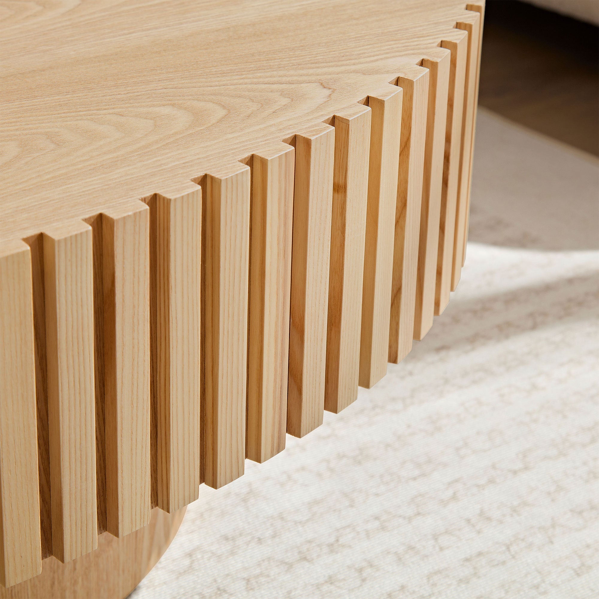 Modern MDF Handcraft Oval Coffee Table
