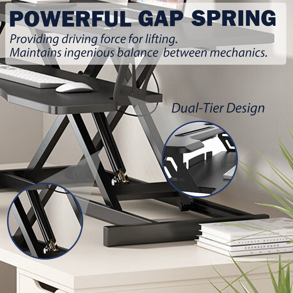 32 Inch Desk Converter Height Adjustable Sit to Stand Rise