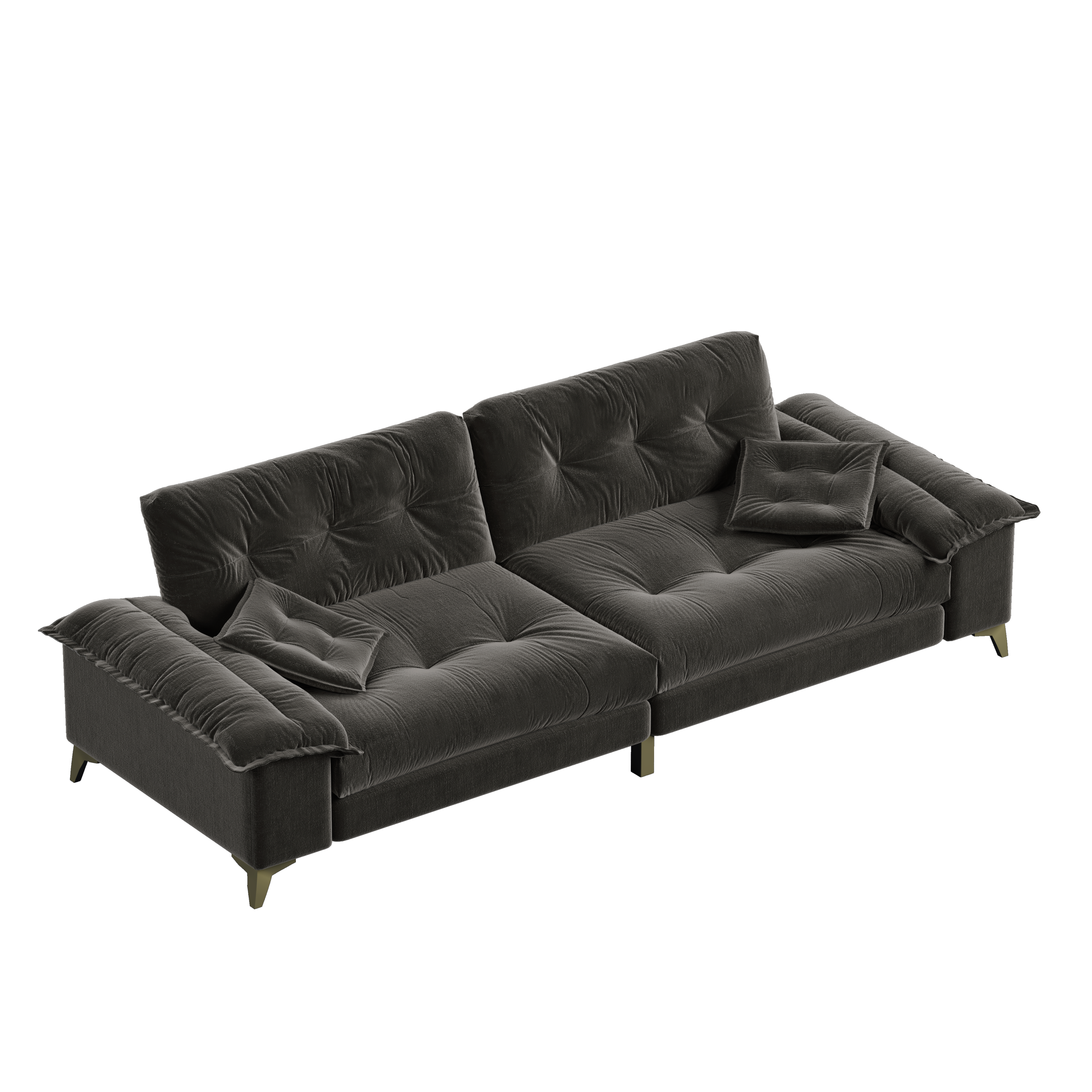 104.7 ' Modern 4-Seat Cloud Sofa with Wide Removable Armrests
