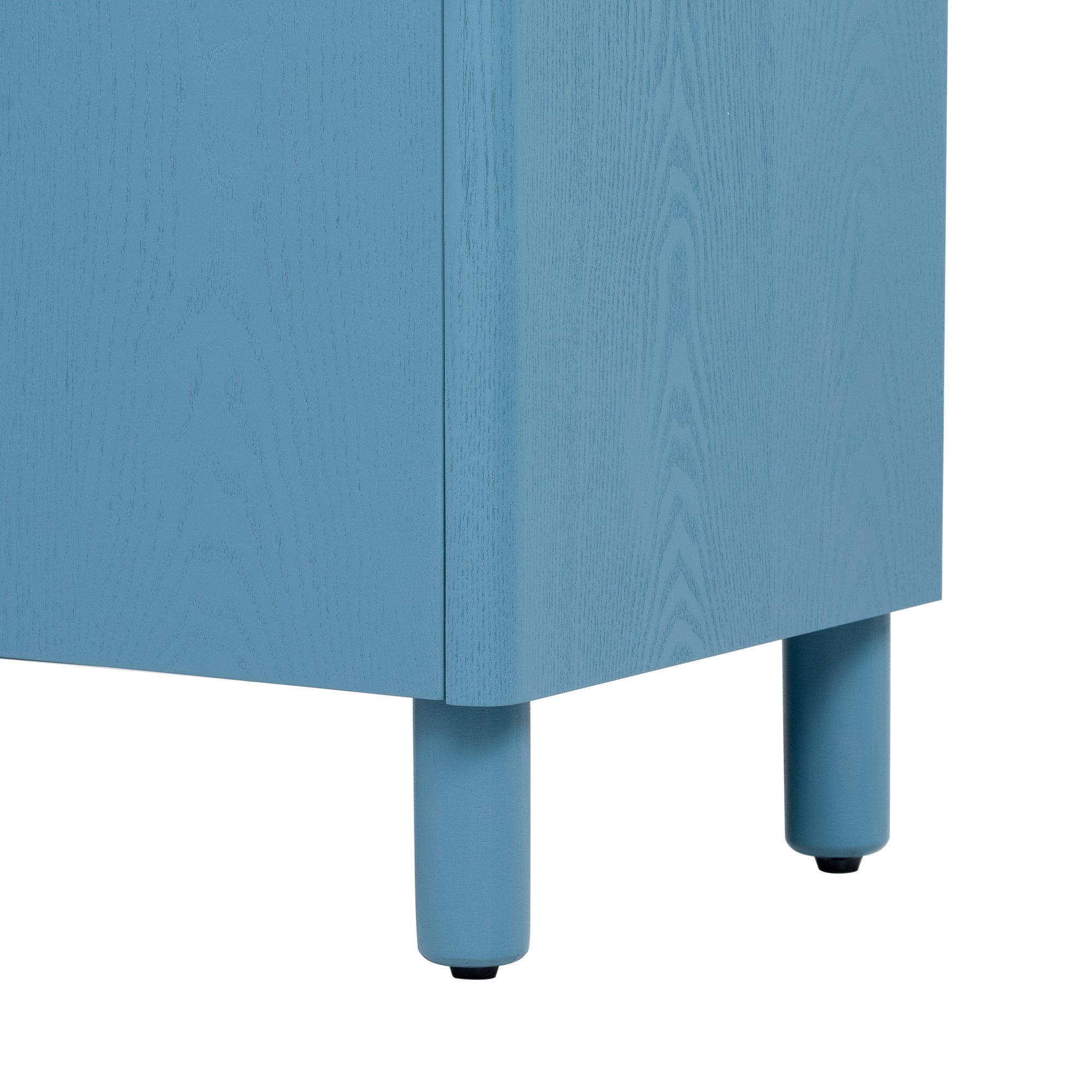 Wood Storage Cabinet with Unique Arc Handles