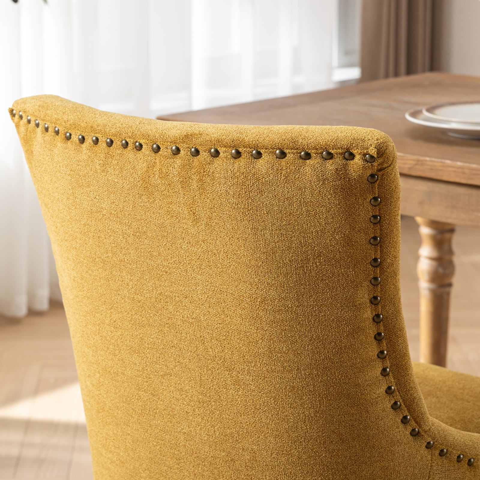 Ultra Side Thickened Fabric Dining Chair (Set of 2)