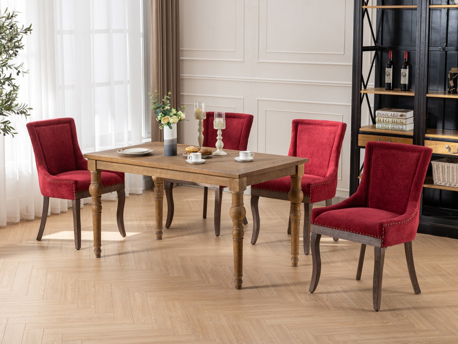 Ultra Side Thickened Fabric Dining Chair (Set of 2)
