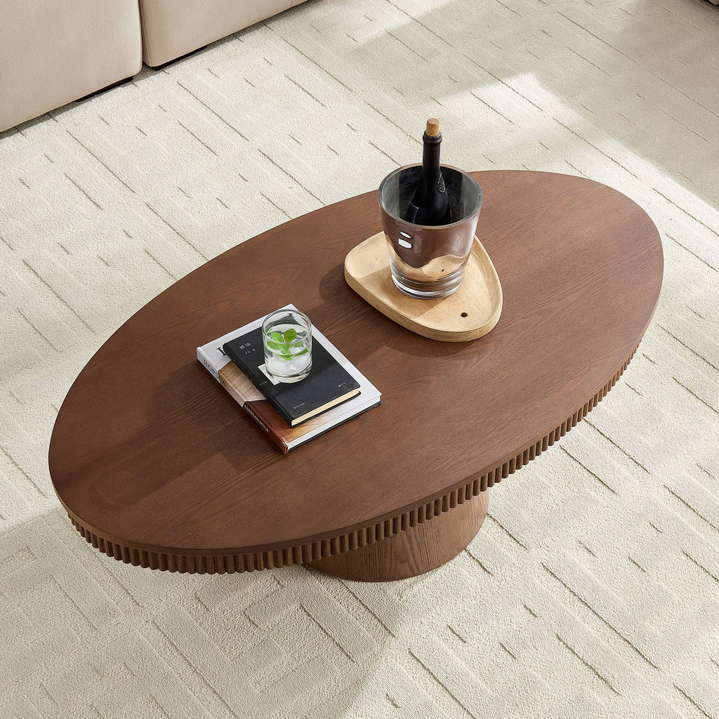 Modern Design Oval Handcraft Drum Coffee Table