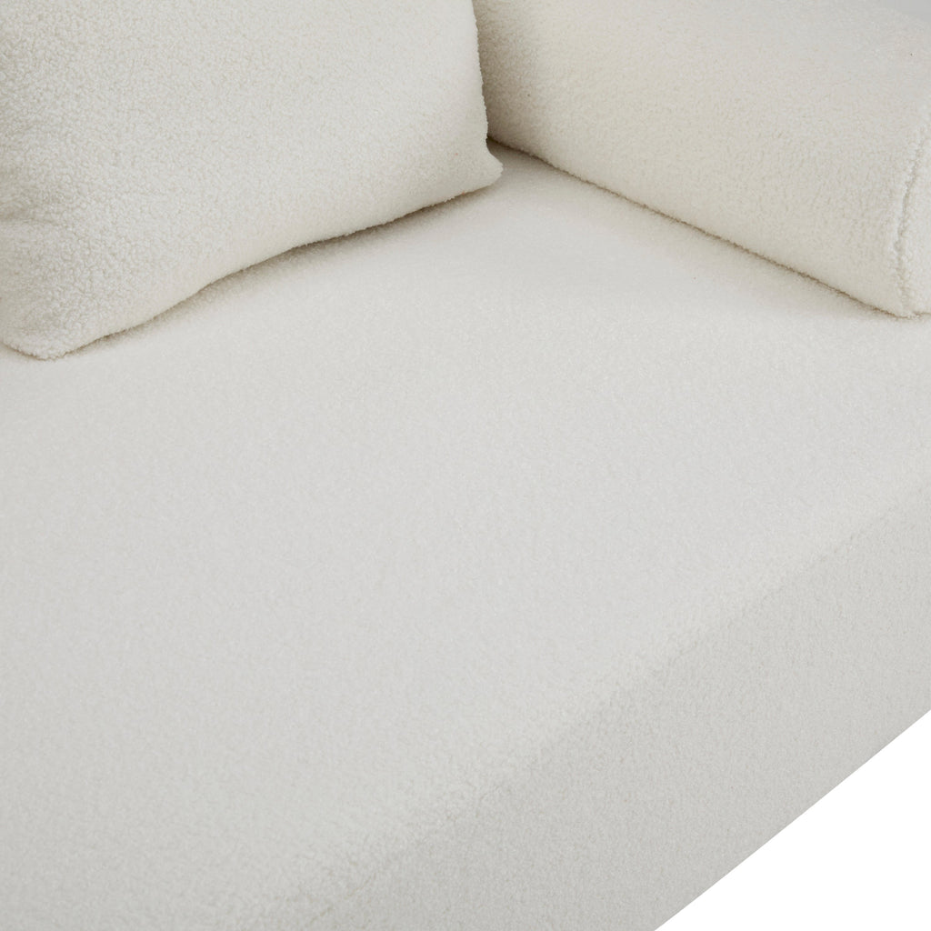 78' Modern Upholstered Sofa with 3 Plush Pillows