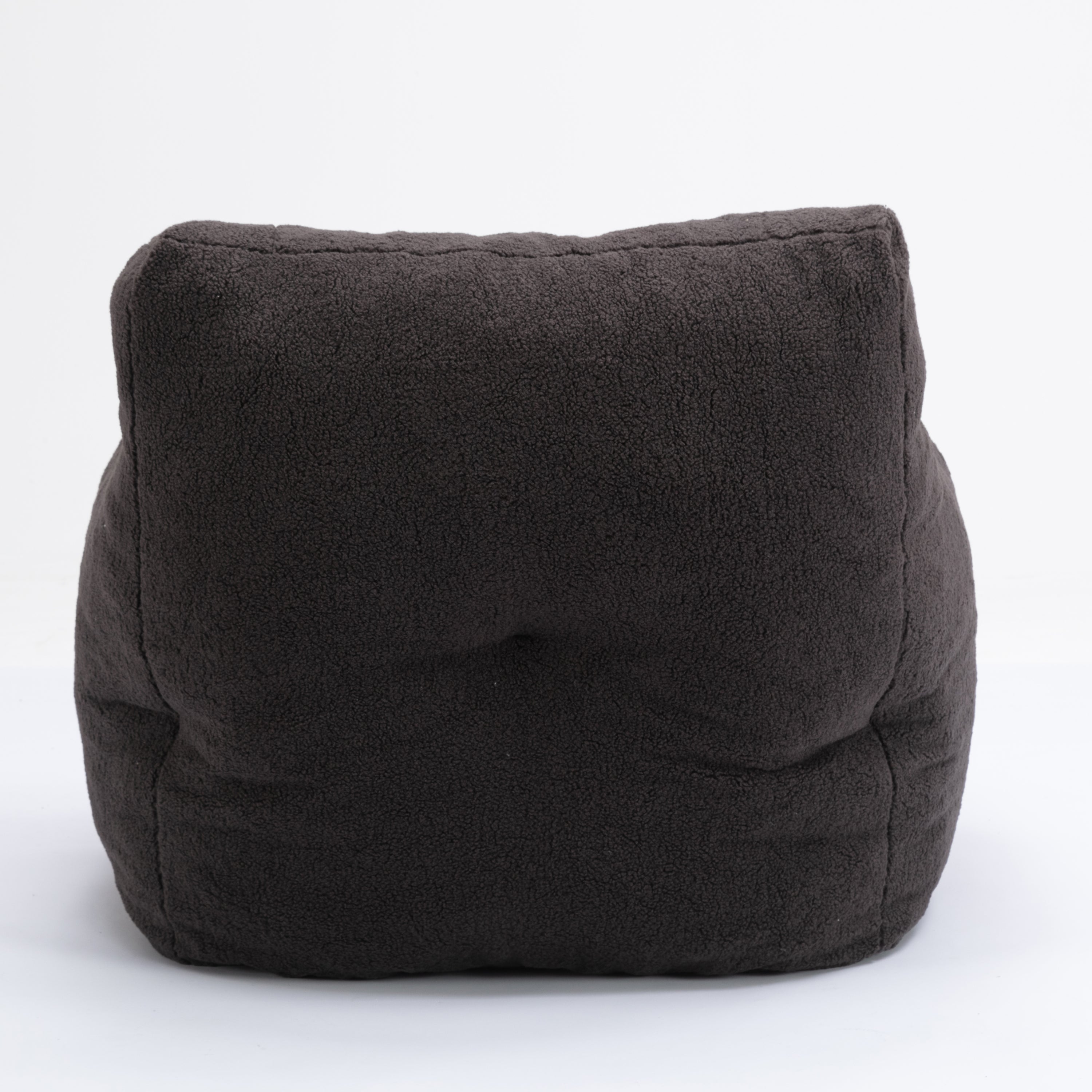 Teddy Fabric Tufted Foam Bean Bag Chair with Memory Sponge