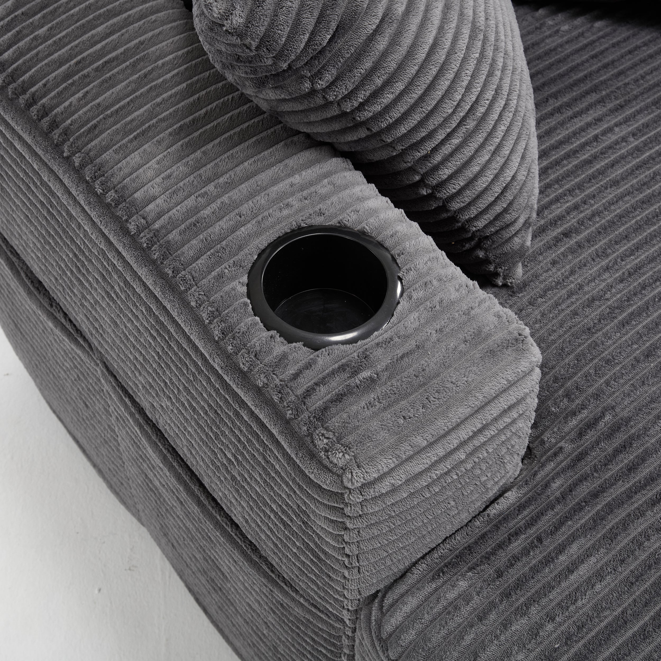 Corduroy Upholstered Chaise Lounge Sofa