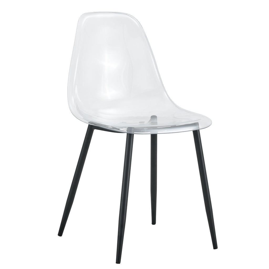 Modern Minimalist Transparent Metal Dining Chairs