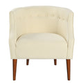 Modern Club Chair with Button-Tufted Back and Tonal Piping