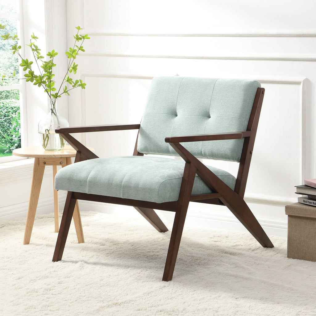 Mid-Century Modern Accent Chair with Plush Cushions