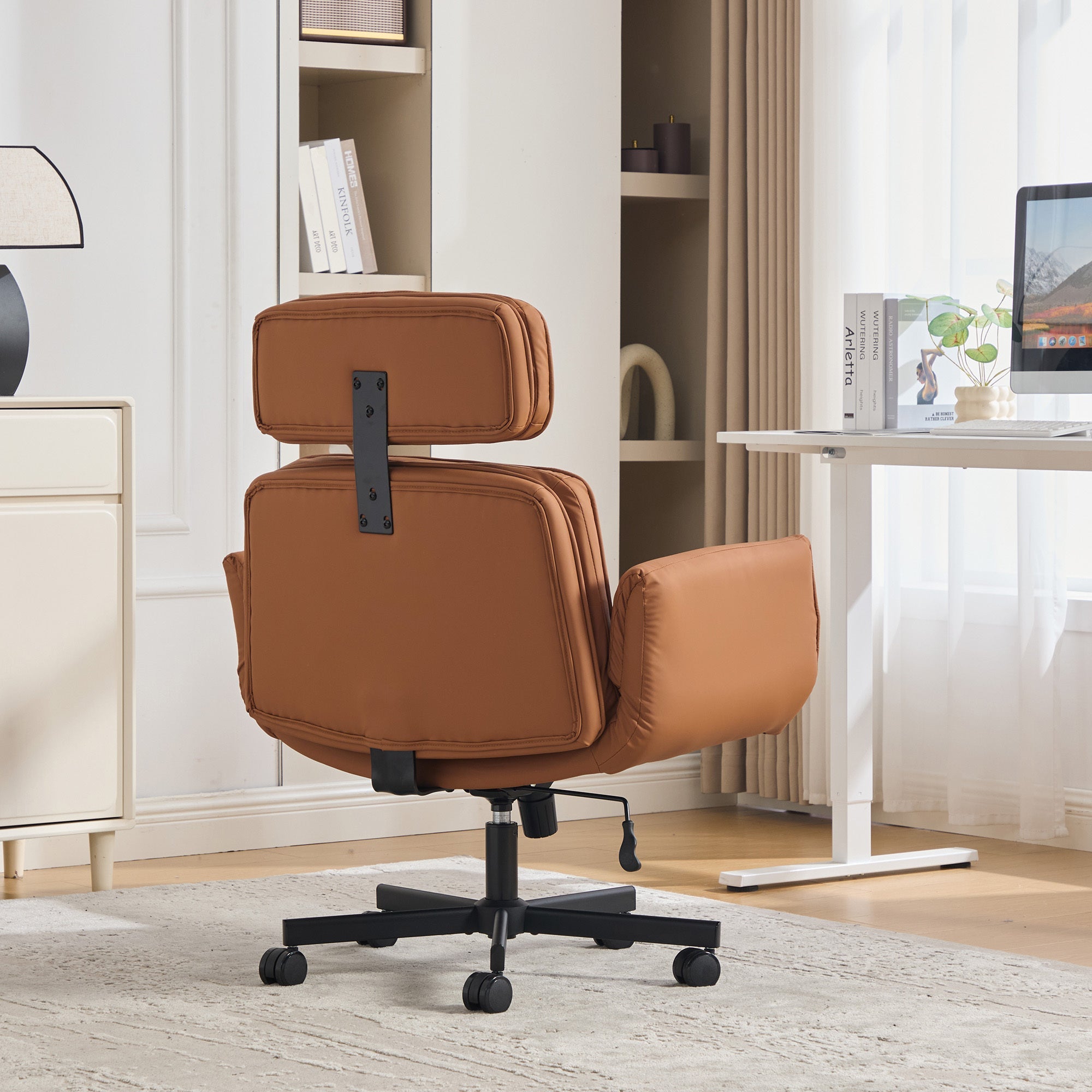 Pet Friendly Criss Cross Chair Swivel Task Office Chairs with Wide Seat