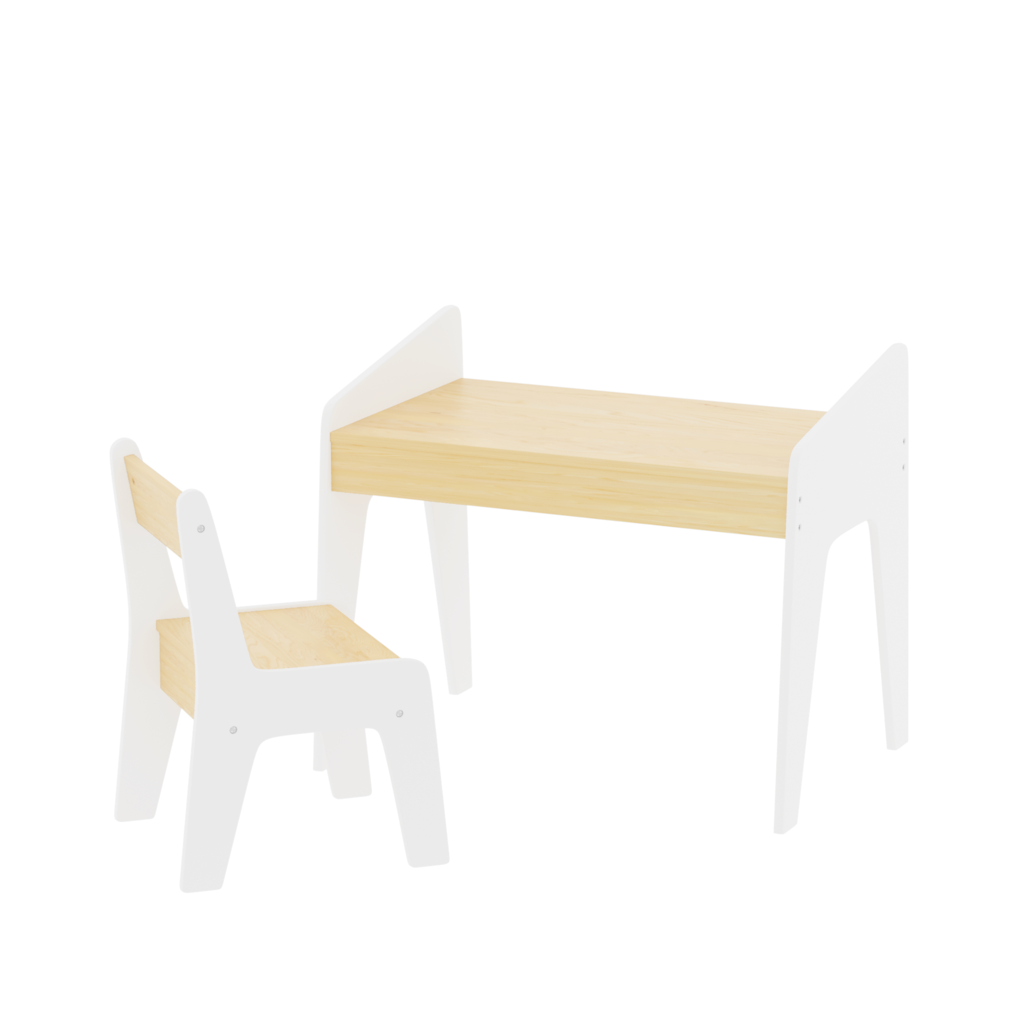 Kids Wooden Table Set with One Chair