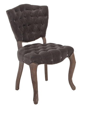 Traditional European Style Tufted Velvet Dining Chairs（Set of 2）