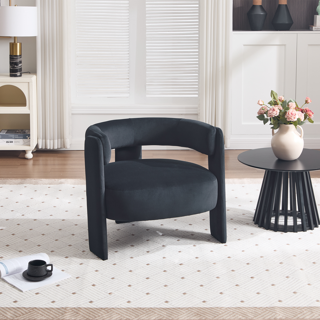 Mid-Century Velvet Comfy Single Sofa Accent Chair