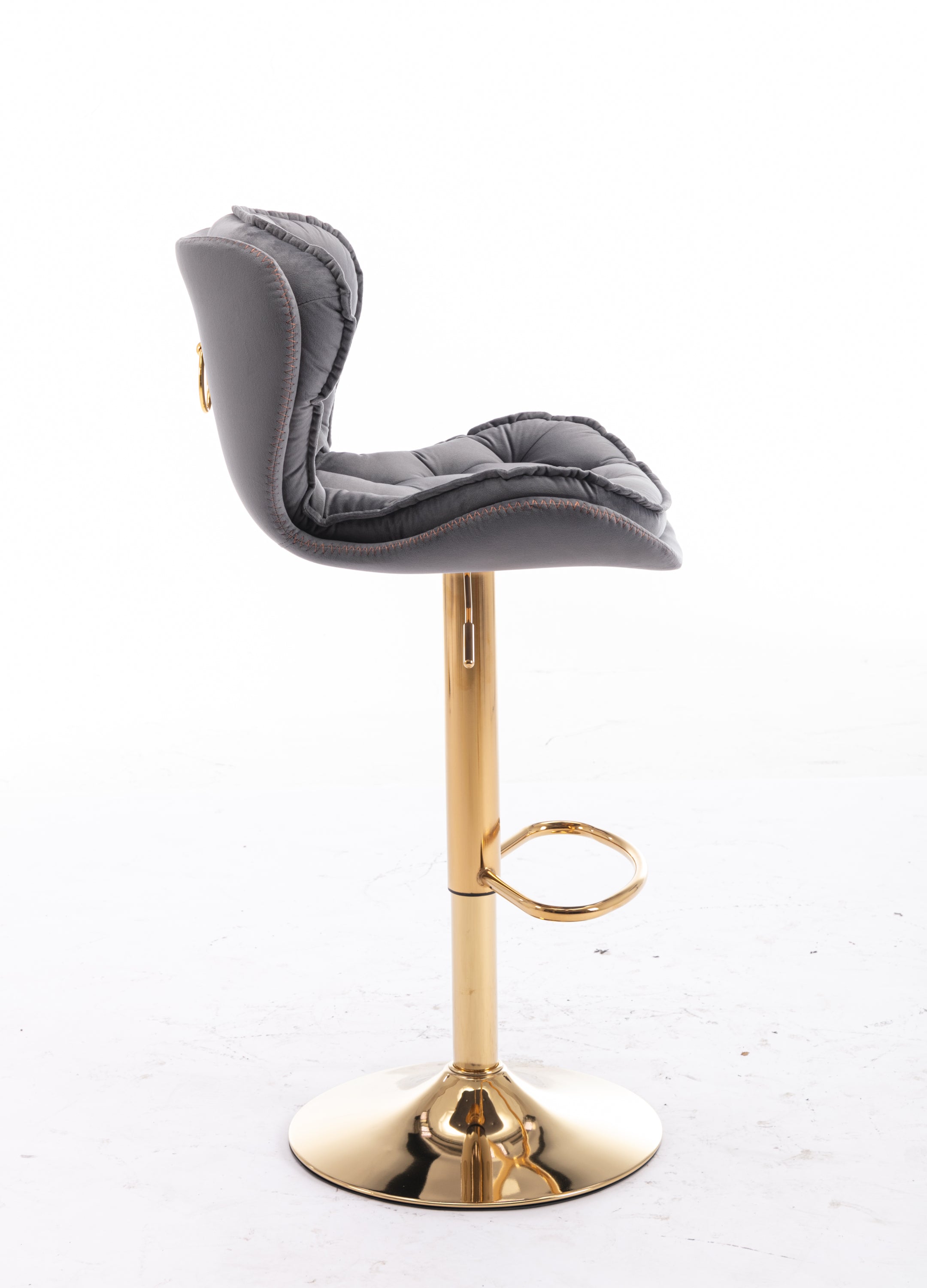 Bar Stools with Chrome Footrest and Base (Set of 2 )