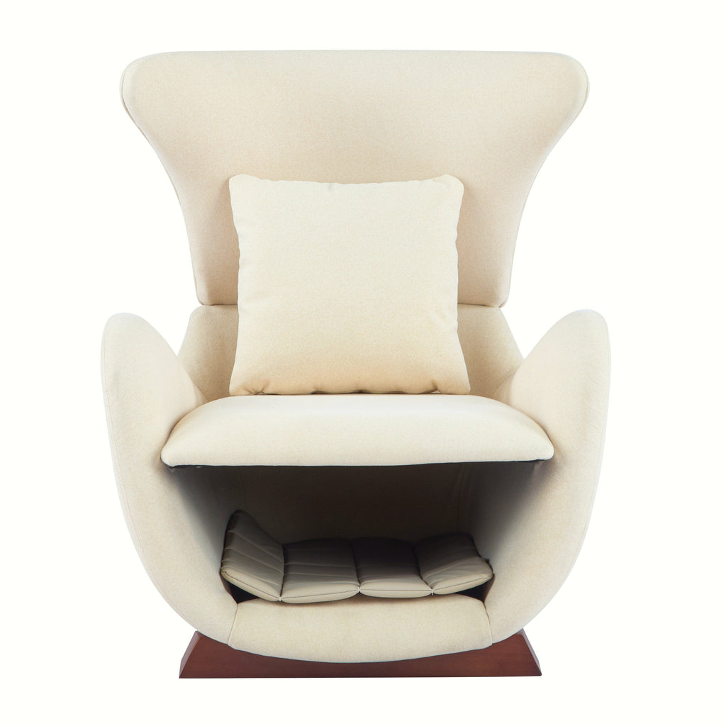 Modern Brown Polyester Accent Chair with Pet/Storage Space