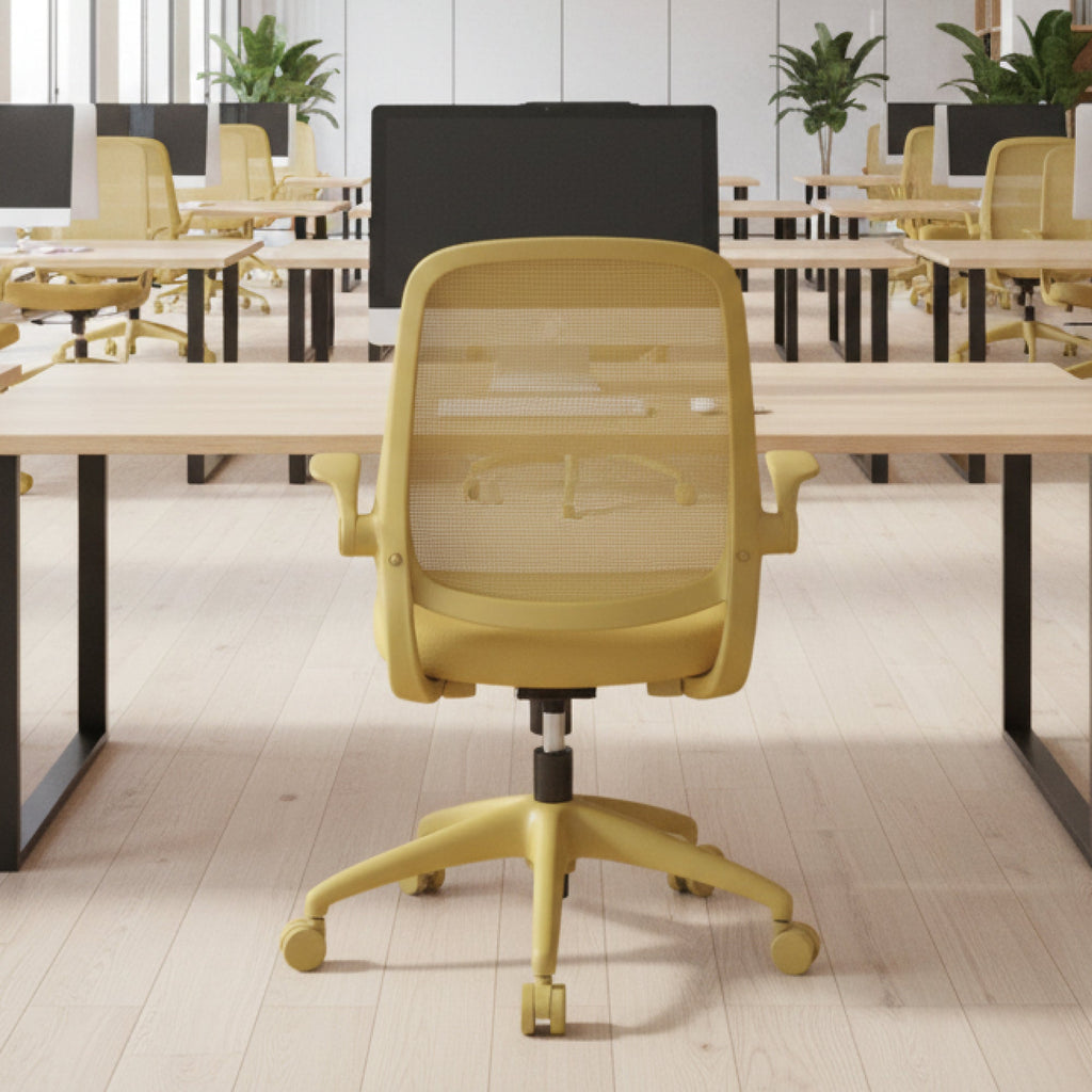 Colorful Ergonomic Office Chair with Flip-Up Armrests