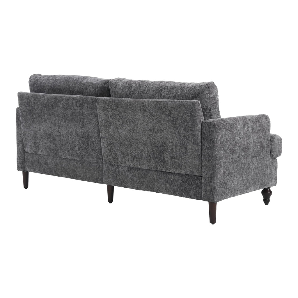 Mid Century Modern Chenille Fabric Loveseat Sofa