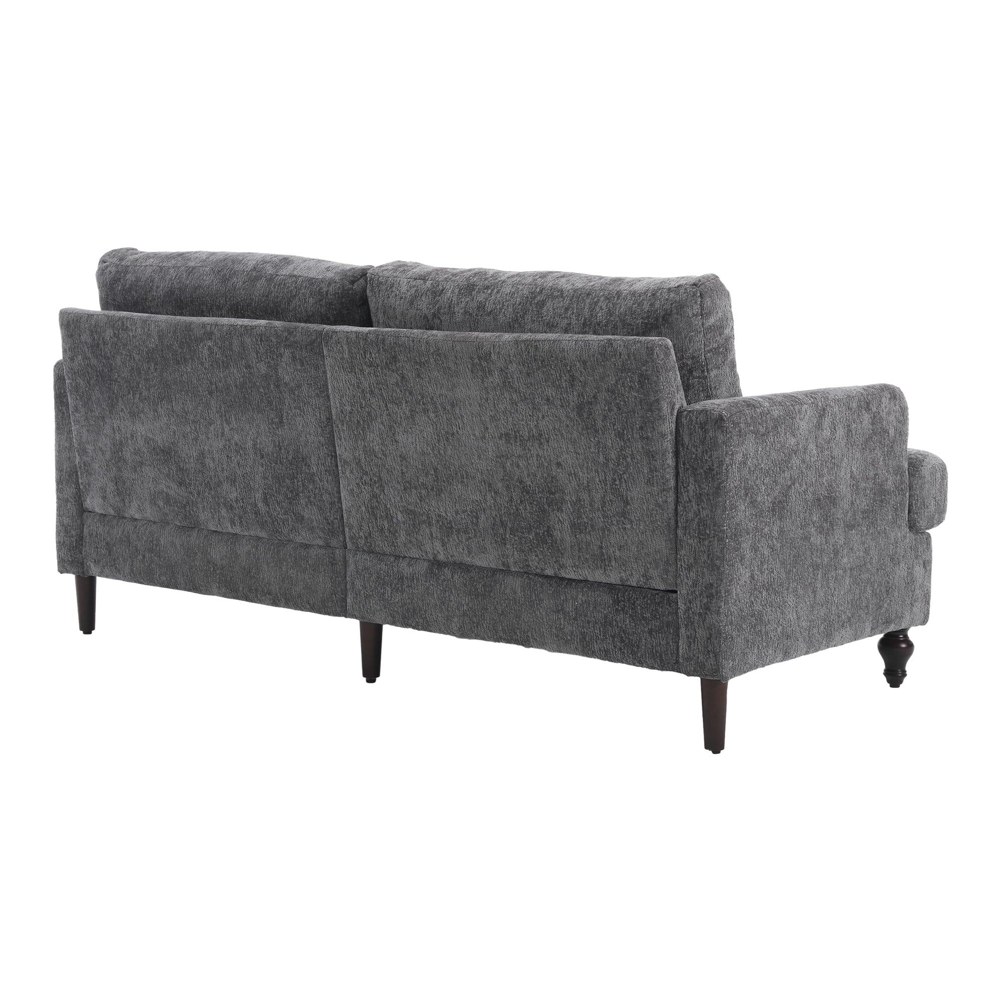 Mid Century Modern Chenille Fabric Loveseat Sofa