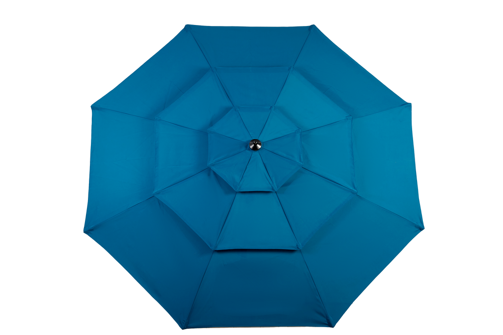 10ft 3-Tier Aluminium Patio Umbrella with Auto-Tilt (No Base)
