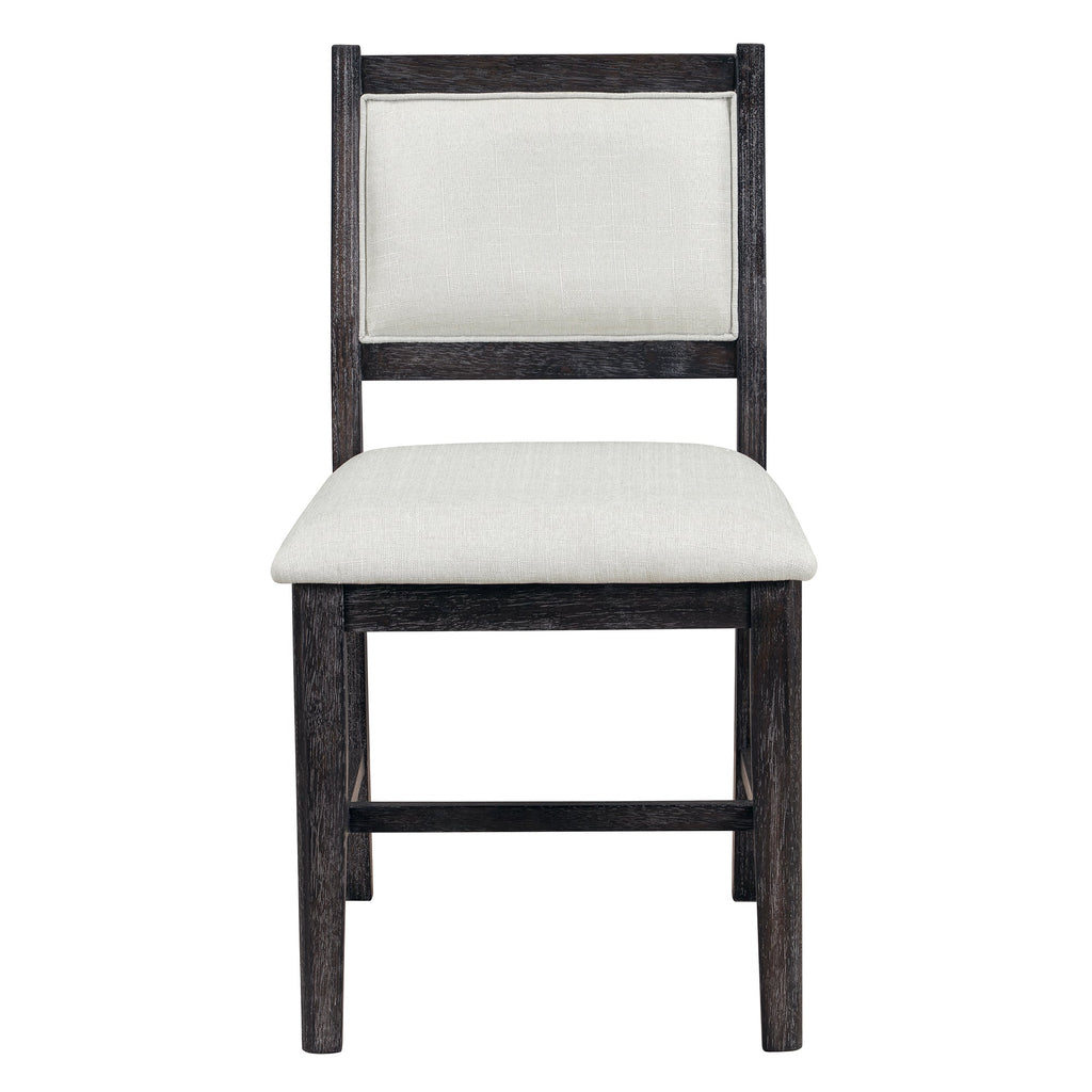 7-Piece Retro Rectangular Wood Dining Table Set