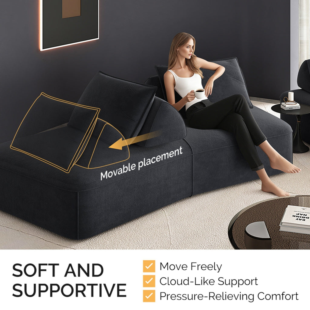 Modern Light Luxury Oversized Modular Sectional Sofa Set