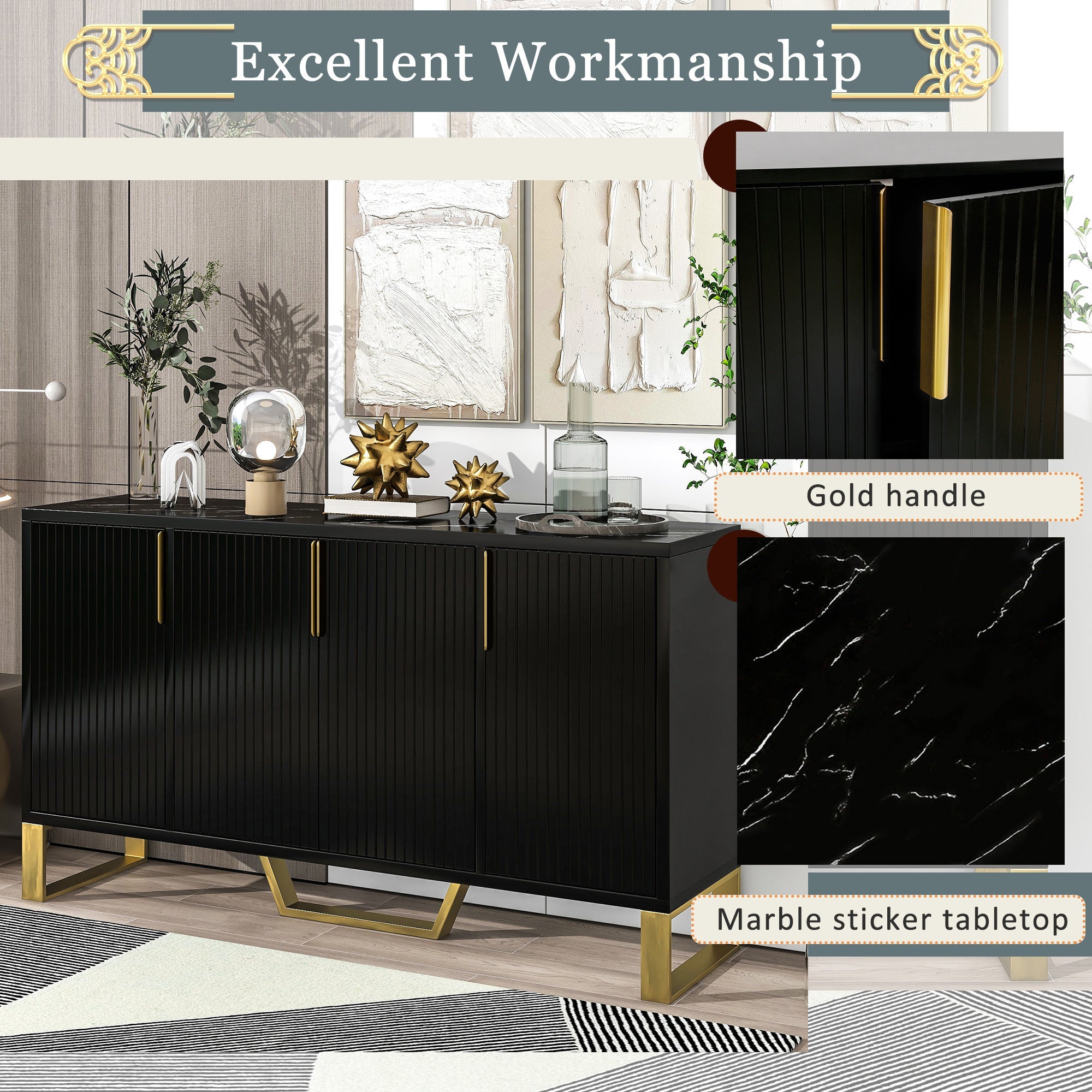 Modern Sideboard with Four Doors