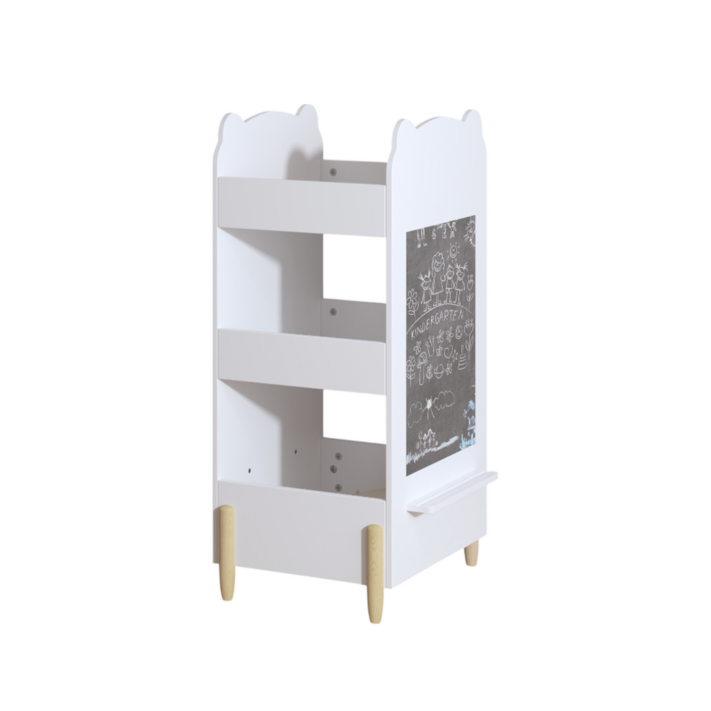 Kids Bookshelf with Chalkboard Side