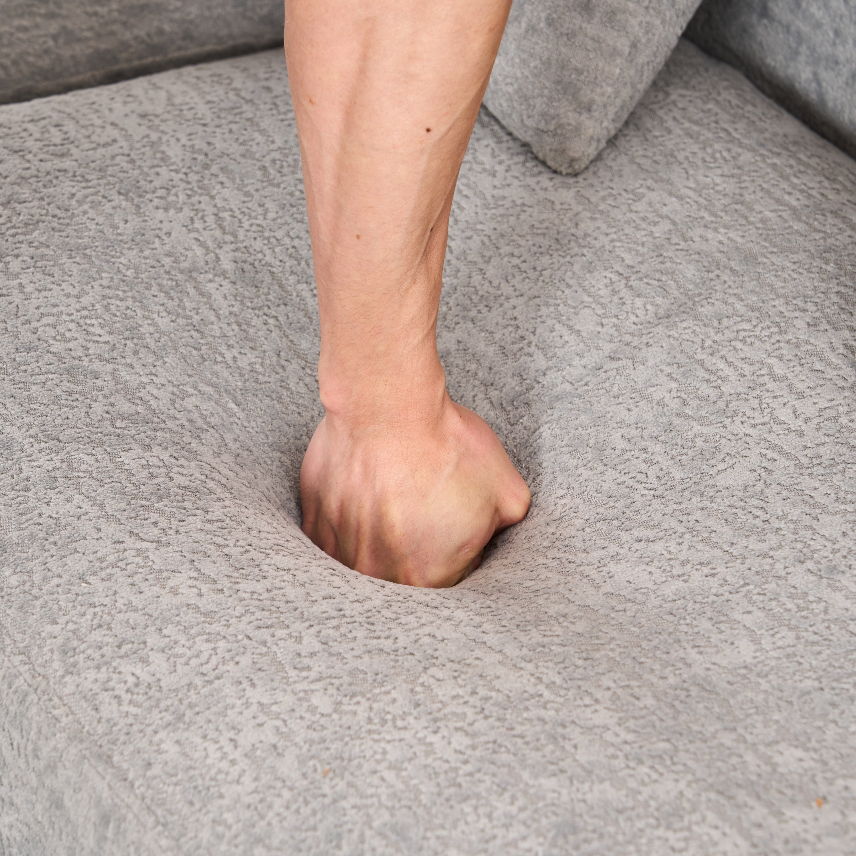 Boneless L-Shape Sectional Sofa with Curved Chaise