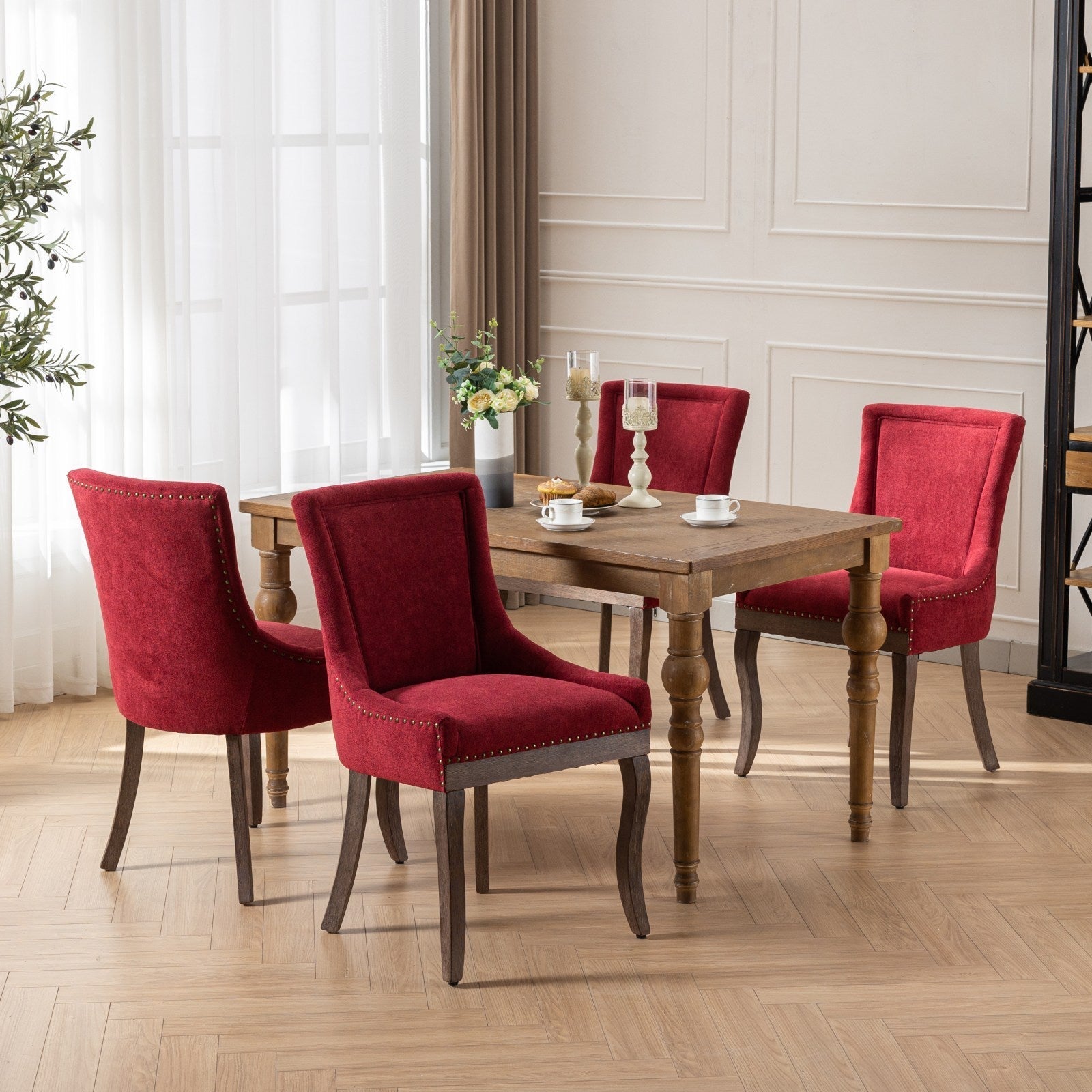 Ultra Side Thickened Fabric Dining Chair (Set of 2)