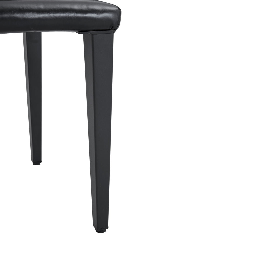 35 Inches Black PU Dining Chairs (Set of 4)