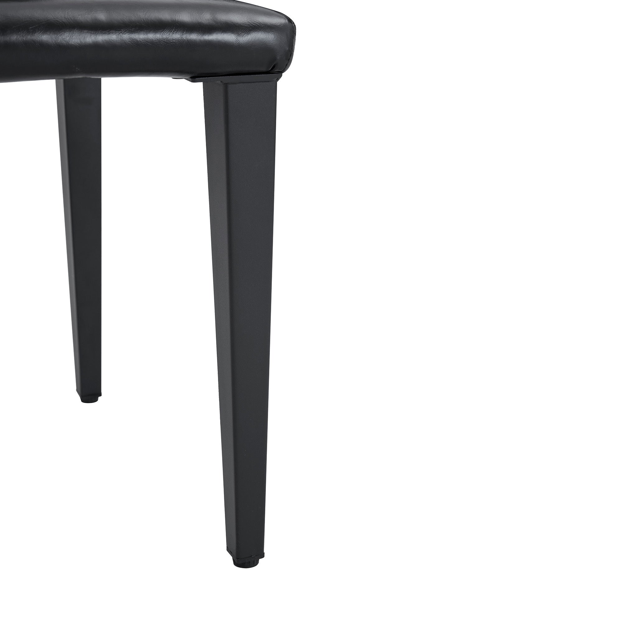 35 Inches Black PU Dining Chairs (Set of 4)