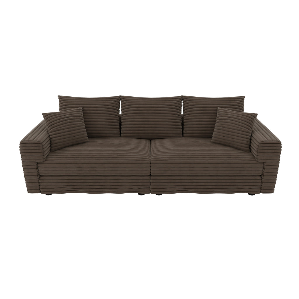 82.7' Modern Comfy Cloud Couch Sofa with Soft Pillows + Ottomans Option