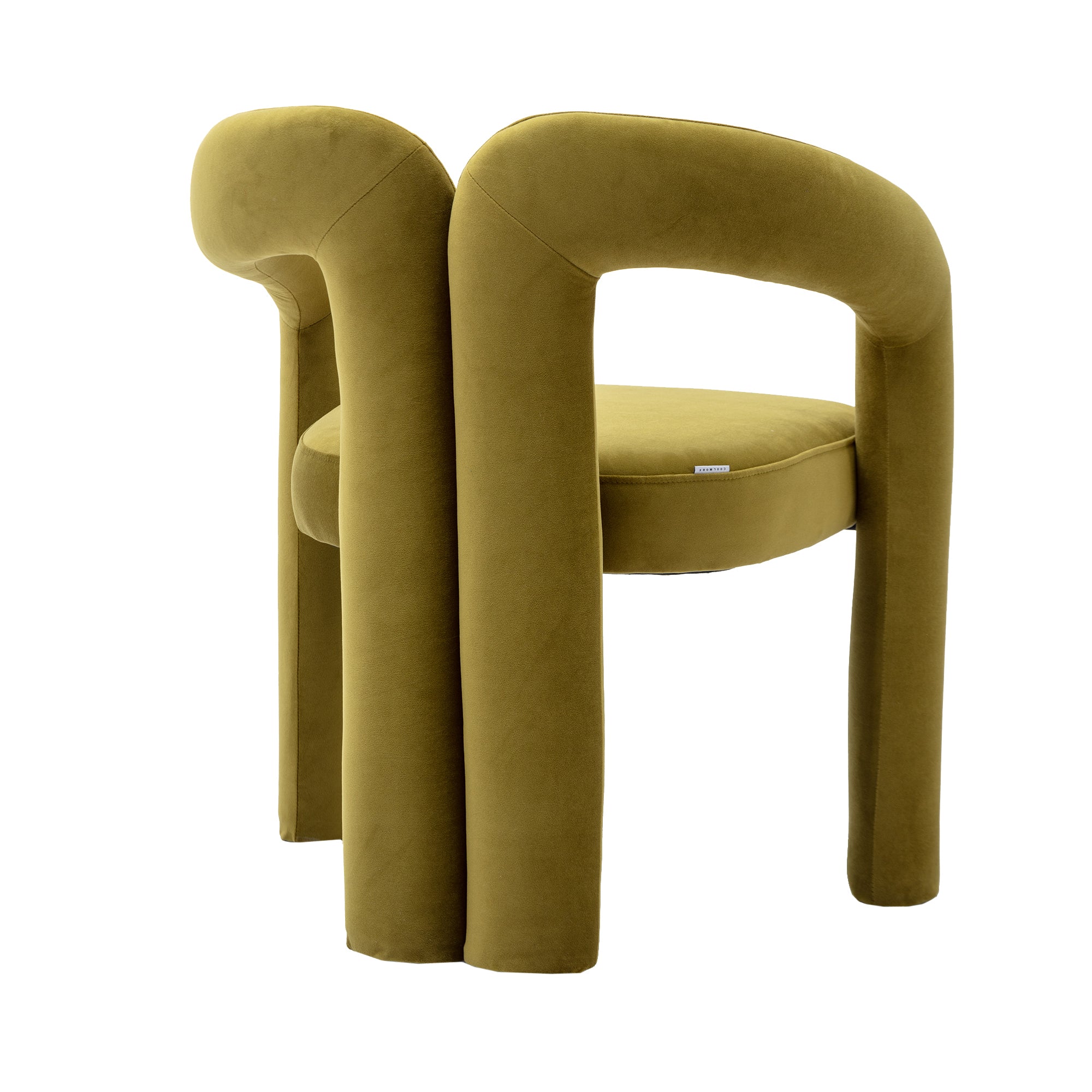 Contemporary Velvet Fabric Upholstered Accent Side Chairs (Set of 2)