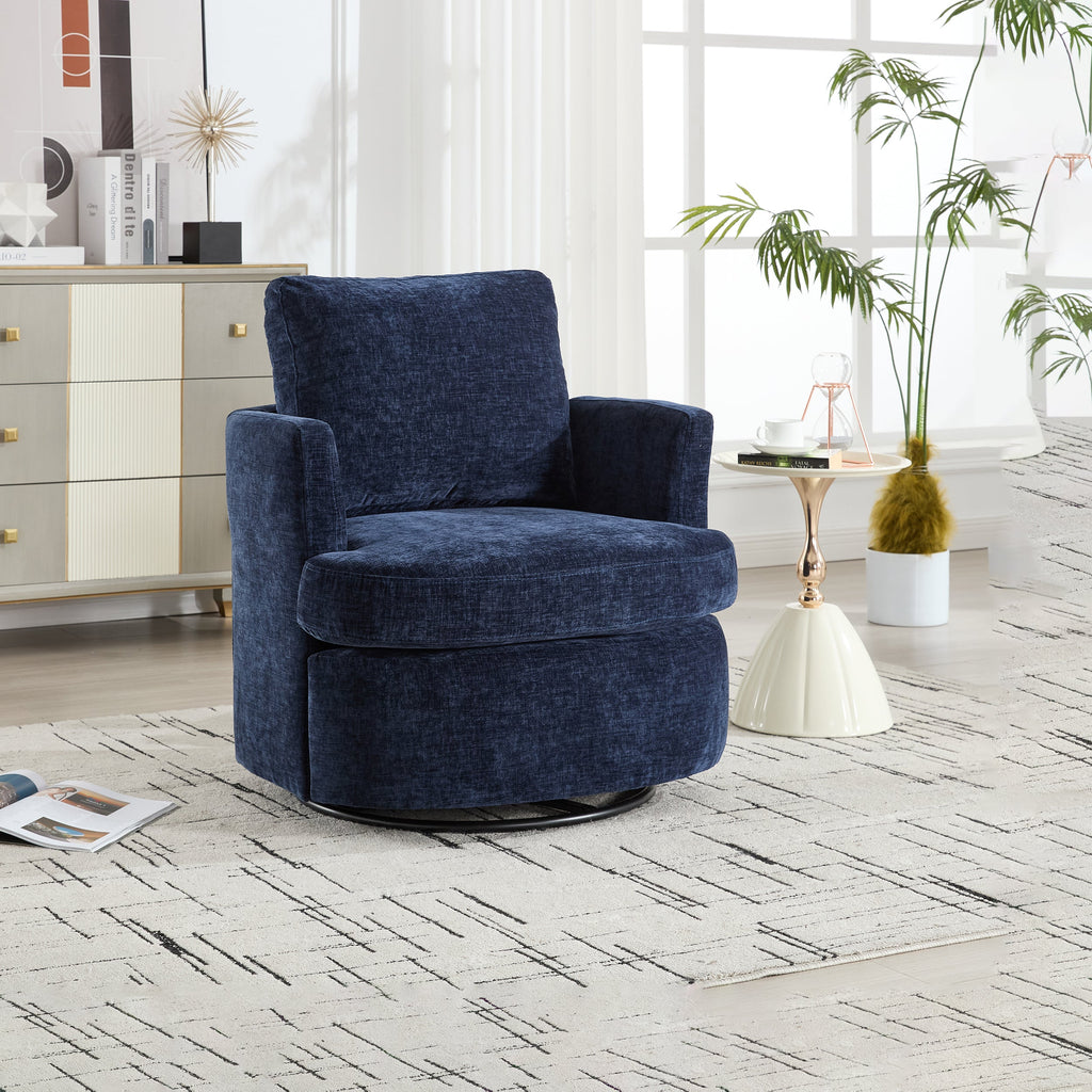 Swivel Chenille Fabric Sofa Chair