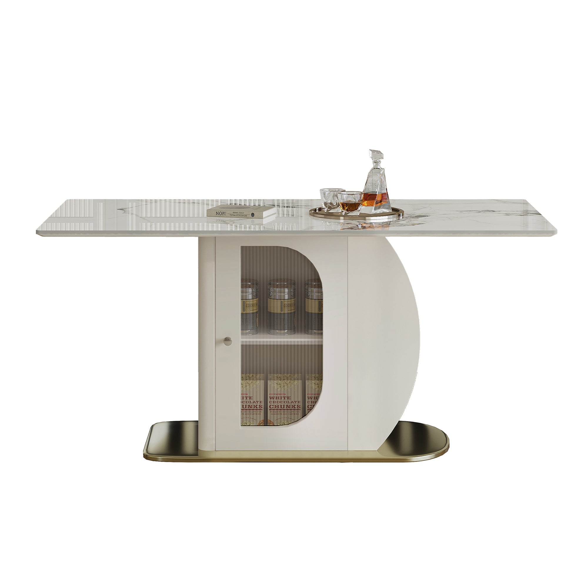 63' Modern Dining Table for 4-6 People