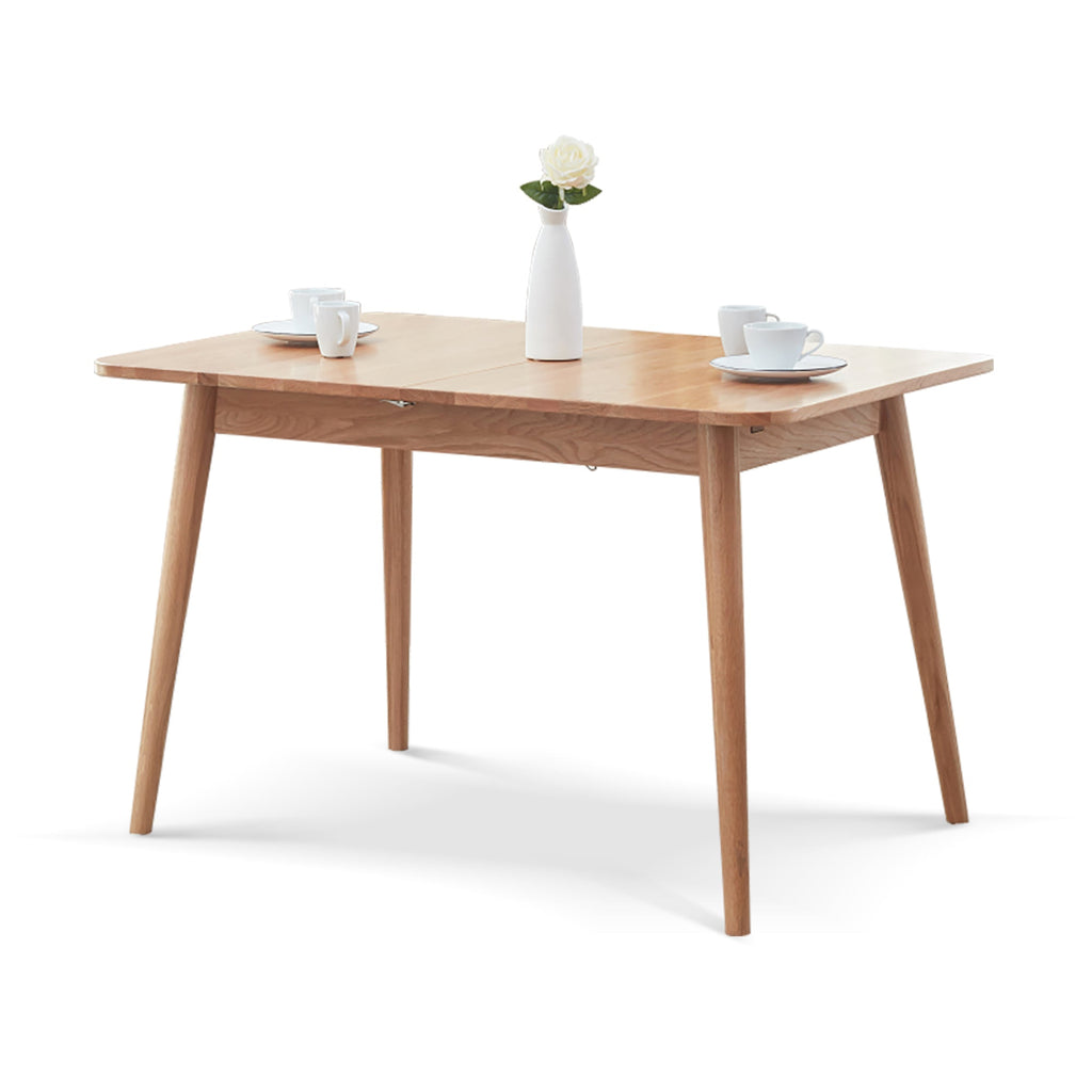 Natural Solid Oak Telescopic Dining Table for 6-8 People